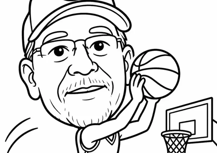 A team-branded Draw Bot caricature of a fan from the Niagara River Lions home opener at the Meridian Centre
