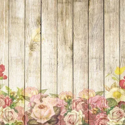 Vintage Floral Timber custom photo booth backdrop, design PB-C030