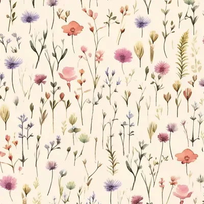 Wildflower Meadow Pattern custom photo booth backdrop, design PB-C031