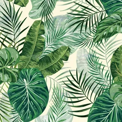 Vintage Palm Print custom photo booth backdrop, design PB-C040