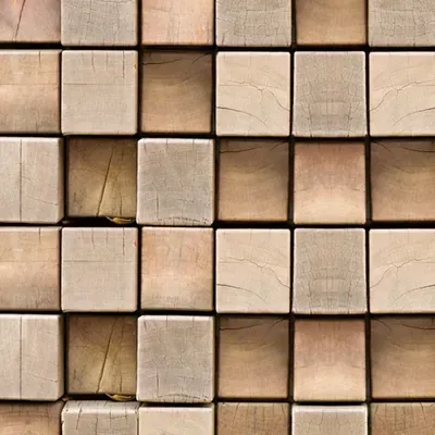 Natural Wood Mosaic custom photo booth backdrop, design PB-C048