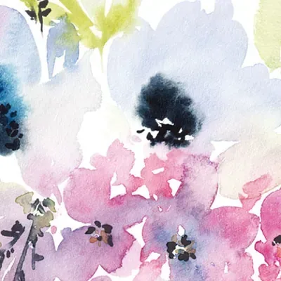 Watercolour Floral Frame custom photo booth backdrop, design PB-C056