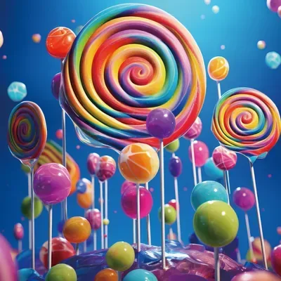 Candyland Celebration custom photo booth backdrop, design PB-C060