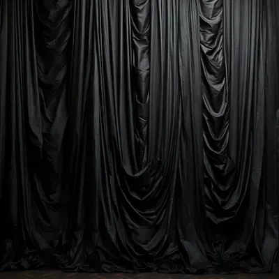 Black Gathered Drapes custom photo booth backdrop, design PB-C088
