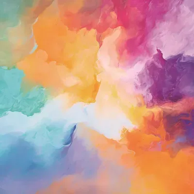 Colourful Watercolour custom photo booth backdrop, design PB-C092