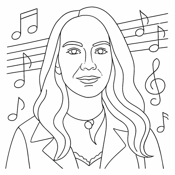 Draw Bot line-art portrait of a guest with a themed background