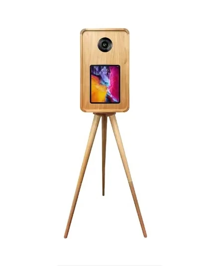 The wooden Retro photo booth cabinet