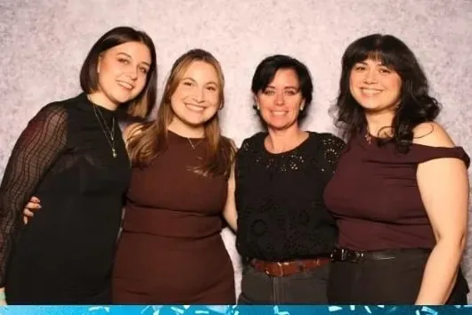 Four guests together at the Magic Mirror during the JUNO Awards After Party in Hamilton