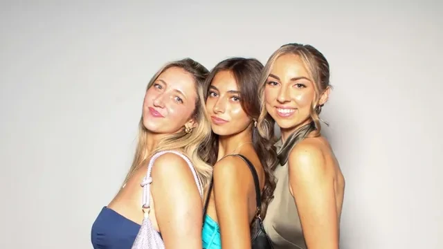 Guests at the Magic Mirror photo booth