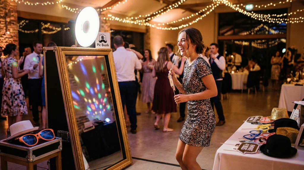 Wedding photo booth rental in Hamilton Ontario — Magic Mirror booth by Pic Booth