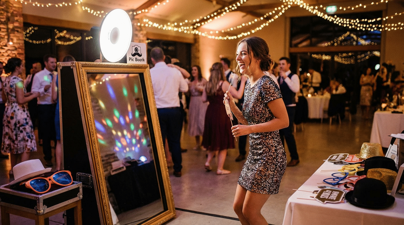 Wedding photo booth rental in Markham Ontario — Magic Mirror booth by Pic Booth