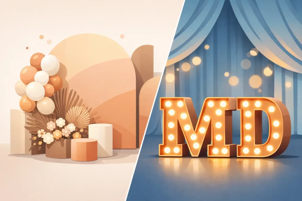 Custom Backdrop or Marquee Letters?