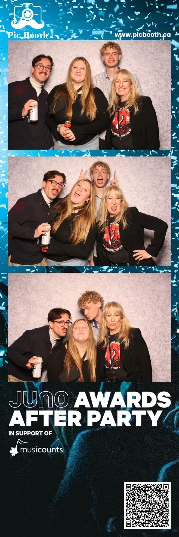 Mixed group of guests at a Niagara event photo booth rental — Pic Booth St. Catharines