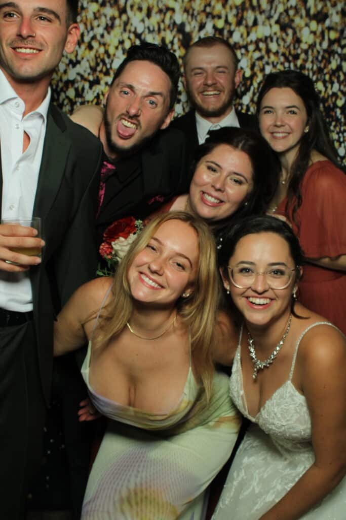 Brampton wedding guests at Magazine photo booth — Peel Region