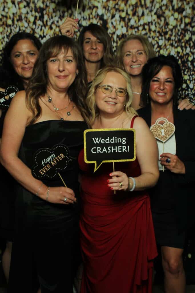 Wedding party group shot at Pic Booth Magazine Booth — Brampton Ontario