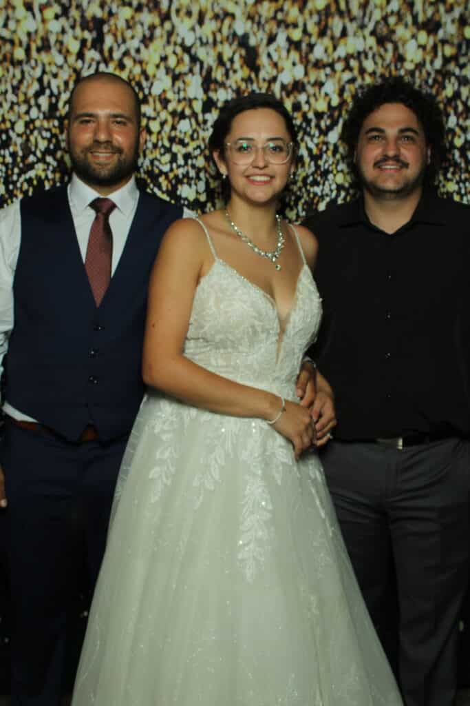 Guests enjoying Magazine Booth at Brampton wedding reception