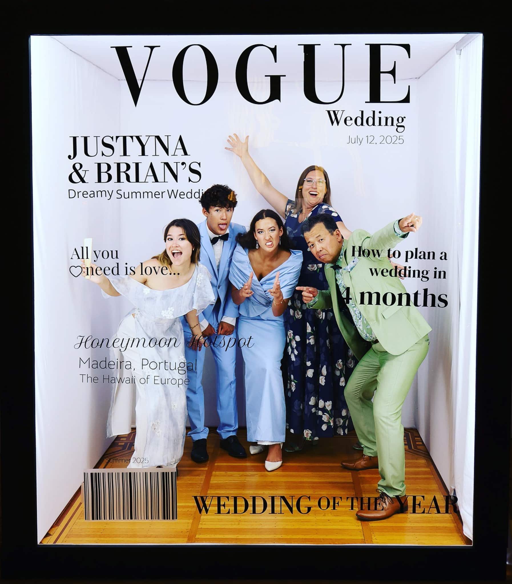 Wedding photo booth setup at a Niagara-on-the-Lake venue