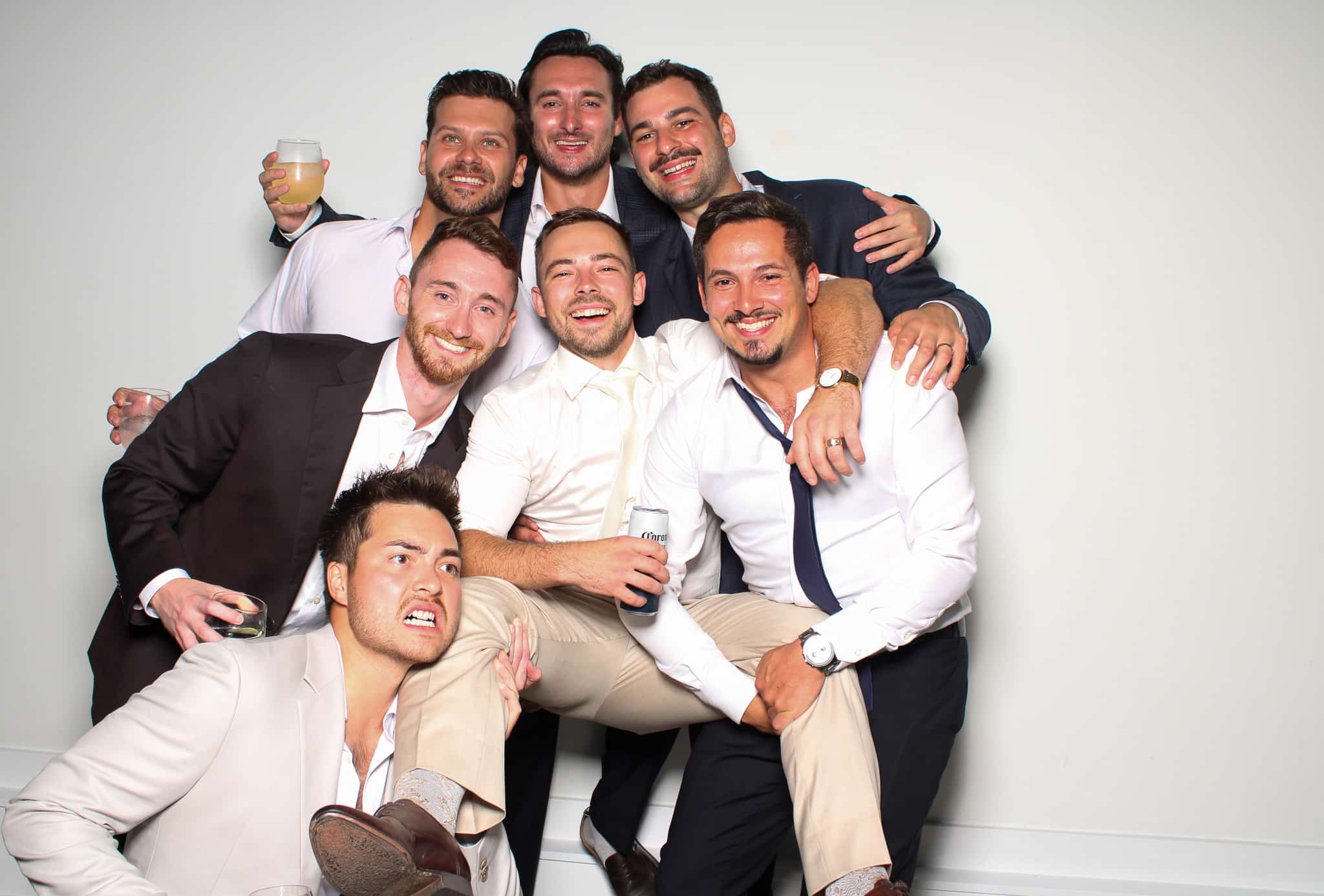 Couple using Pic Booth at their Niagara wedding celebration