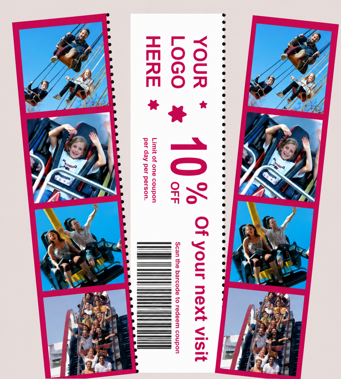 Triple strip photo layout on 6x8 inch media