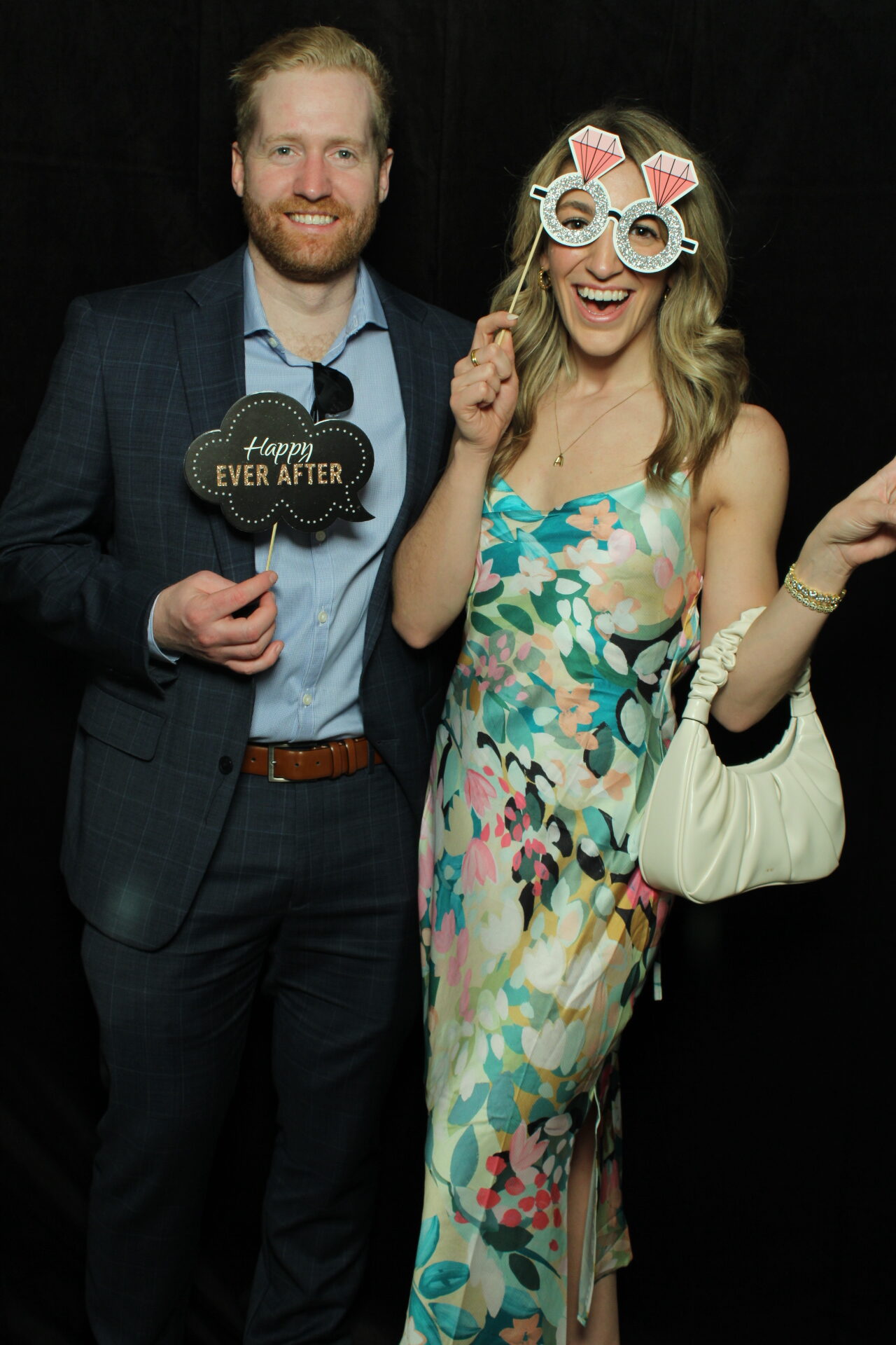 Wedding guests at a Pic Booth photo booth rental at a Niagara Falls wedding reception