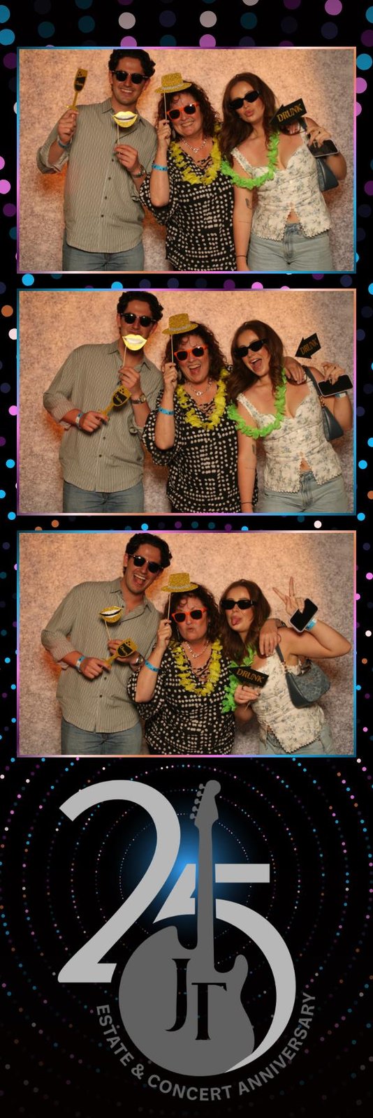 Commemorative Jackson-Triggs 25th-anniversary graphic on a Pic Booth photo strip from the Niagara photo booth, Niagara-on-the-Lake