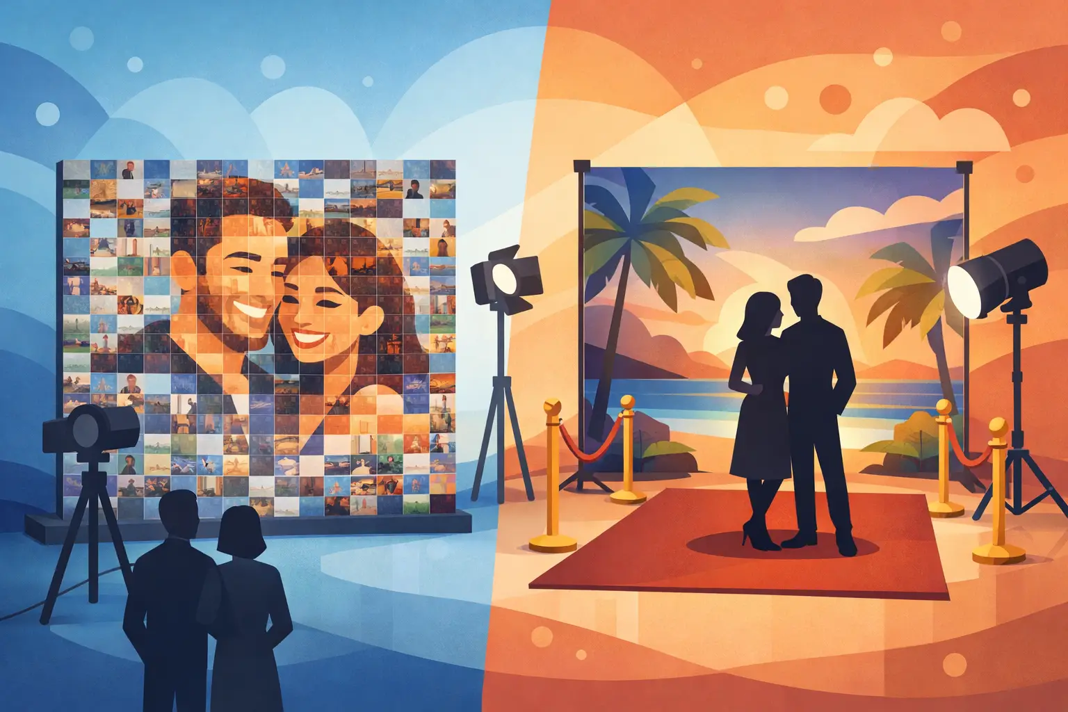 Mosaic Display Versus Photo Backdrop for Events